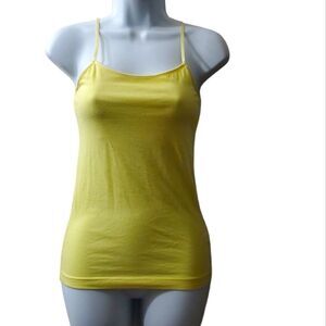 Vintage Forever21 Bra Cami Womens Bright yellow Spaghetti Strap Camisole Top